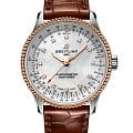 Breitling Breitling Navitimer Automatic 35 U17395211A1P1  U17395211A1P1 механические женские часы  перламутровый циферблат, браслет кожаный — вид спереди