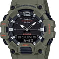 Casio Casio Collection HDC-700-3A2VEF  HDC-700-3A2VEF кварцевые мужские часы  черный циферблат, браслет пластик — вид спереди