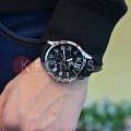 Casio Casio Edifice EFV-500L-1A кварцевые мужские часы часы, крупный план черный циферблат
