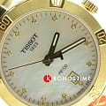 Tissot Tissot PR 100 Sport Chic T101.910.33.116.01 кварцевые женские часы часы, крупный план белый циферблат