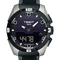 Tissot Tissot T-Touch Expert Solar T091.420.46.051.01 T Touch T0914204605101 кварцевые мужские часы черный циферблат, браслет кожаный — вид спереди