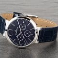 Jacques Lemans Jacques Lemans 1-1950C  австрийские мужские часы на браслете кожаный боковой вид