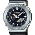 Casio Casio G-Shock GM-2100C-5ADR (GM-2100C-5A) GM GM-2100C-5A электронные мужские часы  черный циферблат, браслет тканевый — вид спереди