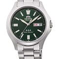 Orient Orient 3 Stars RA-AB0F08E  RA-AB0F08E механические мужские часы  зеленый циферблат, браслет нержавеющая сталь — вид спереди