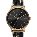 Armani Exchange Armani Exchange Cayde AX2754  AX2754 кварцевые мужские часы  черный циферблат, браслет сталь с ip покрытием — вид спереди