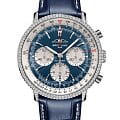 Breitling Breitling Navitimer B01 Chronograph 41 AB0139631C1P1  AB0139631C1P1 механические мужские часы  синий циферблат, браслет кожаный — вид спереди
