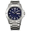 Orient Orient EM7L004D (FEM7L004D)  FEM7L004D механические мужские часы  синий циферблат, браслет  — вид спереди