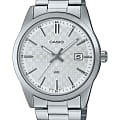 Casio Casio Collection MTP-VD03D-7AUDF (MTP-VD03D-7A)  MTP-VD03D-7A кварцевые мужские часы  серебристый циферблат, браслет нержавеющая сталь — вид спереди