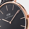 Daniel Wellington Daniel Wellington Classic Black Cornwall DW00100150 classic  шведские женские часы на браслете нейлон боковой вид