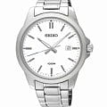 Seiko Seiko Promo SUR241P1  SUR241P1 кварцевые мужские часы  белый циферблат, браслет 18-каратное желтое золото — вид спереди