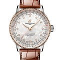 Breitling Breitling Navitimer Automatic 36 U17327211A1P1  U17327211A1P1 механические мужские часы  перламутровый циферблат, браслет кожаный — вид спереди