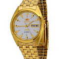 Orient Orient AB00001W (FAB00001W)  FAB00001W механические мужские часы  белый циферблат, браслет  — вид спереди