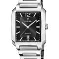 Festina Festina On The Square F20677/4  F20677/4 кварцевые мужские часы  черный циферблат, браслет нержавеющая сталь — вид спереди