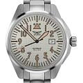 Aviator Aviator Airacobra 43 Auto V.3.39.0.336.5  V.3.39.0.336.5 механические мужские часы  серый циферблат, браслет нержавеющая сталь — вид спереди
