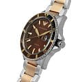 Emporio Armani Emporio Armani Diver AR11340  итальянские мужские часы на браслете сталь с ip покрытием боковой вид