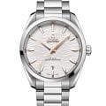 Omega Omega Seamaster Aqua Terra 220.10.38.20.02.002 Aqua Terra 22010382002002 механические мужские часы  бежевый циферблат, браслет нержавеющая сталь — вид спереди