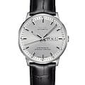 Mido Mido Commander Chronometer M021.431.16.031.00  M0214311603100 механические мужские часы  серебристый циферблат, браслет кожаный — вид спереди