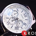 Guess Guess W0380G2  американские мужские часы на браслете кожаный боковой вид