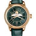 Aviator Aviator Douglas MoonFlight V.1.33.2.263.4  V.1.33.2.263.4 кварцевые женские часы  зеленый циферблат, браслет кожаный — вид спереди