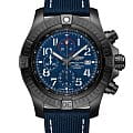 Breitling Breitling Super Avenger Chronograph 48 Night Mission V13375101C1X1  V13375101C1X1 механические мужские часы  синий циферблат, браслет кожаный — вид спереди