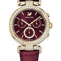Swarovski Swarovski 5416701  5416701 кварцевые женские часы  красный циферблат, браслет кожаный — вид спереди