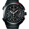 Seiko Seiko Astron GPS Solar SSE121J1  SSE121J1  мужские часы  черный циферблат, браслет  — вид спереди