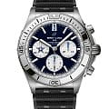 Breitling Breitling Chronomat B01 42 NFL Dallas Cowboys Edition AB01342B1C1S1  AB01342B1C1S1 механические мужские часы  синий циферблат, браслет каучук — вид спереди