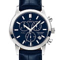 Atlantic Atlantic 62450.41.51  62450.41.51 кварцевые мужские часы  синий циферблат, браслет кожаный — вид спереди