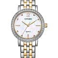 Citizen Citizen Elegance EL3106-59D  EL3106-59D кварцевые женские часы  перламутровый циферблат, браслет нержавеющая сталь с ip-покрытием — вид спереди