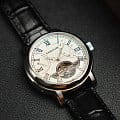 Earnshaw Earnshaw Longcase ES-8169-04  английские мужские часы на браслете кожаный боковой вид
