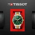 Tissot Tissot Chrono XL Classic T116.617.22.091.00 кварцевые мужские часы часы, крупный план зеленый циферблат