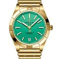 Breitling Breitling Chronomat Automatic 36 Victoria Beckham K103801A1L1K1  K103801A1L1K1 механические женские часы  бирюзовый циферблат, браслет 18-каратное желтое золото — вид спереди