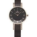 Obaku Obaku V207LEVNMN  V207LEVNMN кварцевые женские часы  коричневый циферблат, браслет сталь с ip покрытием — вид спереди