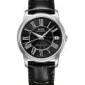 Mido Mido Baroncelli M010.208.16.053.20  M0102081605320 механические женские часы  черный циферблат, браслет кожаный — вид спереди