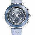 Swarovski Swarovski Octea Lux Chrono 5580600  5580600 кварцевые женские часы  синий циферблат, браслет кожаный — вид спереди