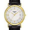 Tissot Tissot Carson Lady 18K Gold T71.3.429.61 Carson T71342961 кварцевые женские часы  белый циферблат, браслет кожаный — вид спереди