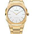 D1 Milano D1 Milano Ultra Thin UTBL03  UTBL03 кварцевые женские часы  белый циферблат, браслет нержавеющая сталь с pvd-покрытием — вид спереди