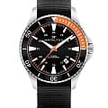 Hamilton Hamilton Khaki Navy Scuba Auto H82305931  H82305931 механические мужские часы  черный циферблат, браслет тканевый — вид спереди
