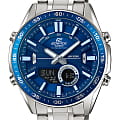 Casio Casio Edifice EFV-C100D-2AVDF (EFV-C100D-2A) EFV EFV-C100D-2A кварцевые мужские часы  синий циферблат, браслет нержавеющая сталь — вид спереди