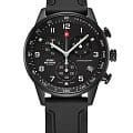 Swiss Military by Chrono Swiss Military by Chrono SM34012.09  SM34012.09 кварцевые мужские часы  черный циферблат, браслет каучук — вид спереди