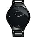 Rado Rado True Thinline Diamonds R27741712  R27741712 кварцевые мужские часы  черный циферблат, браслет керамика — вид спереди