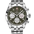 Breitling Breitling Classic Avi Chronograph 42 Curtiss Warhawk A233802A1L1A1  A233802A1L1A1 механические мужские часы  зеленый циферблат, браслет нержавеющая сталь — вид спереди