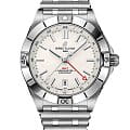 Breitling Breitling Chronomat Automatic GMT 40 A32398101A1A1  A32398101A1A1 механические мужские часы  белый циферблат, браслет нержавеющая сталь — вид спереди