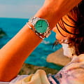 Daniel Wellington Daniel Wellington Iconic Link DW00100539 кварцевые женские часы часы, крупный план синий циферблат