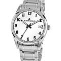 Jacques Lemans Jacques Lemans Liverpool 1-2070D  1-2070D кварцевые мужские часы  белый циферблат, браслет нержавеющая сталь — вид спереди