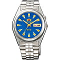 Orient Orient EM6Q00EJ (FEM6Q00EJ)  FEM6Q00EJ механические мужские часы  синий циферблат, браслет  — вид спереди