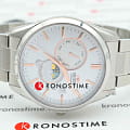 Orient Orient Sun & Moon RA-AK0301S механические мужские часы часы, крупный план белый циферблат