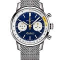 Breitling Breitling Top Time B01 Gino Bartali AB01767A1C1A1  AB01767A1C1A1 механические мужские часы  синий циферблат, браслет нержавеющая сталь — вид спереди