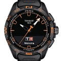 Tissot Tissot T-Touch Connect Solar T121.420.47.051.04 T Touch T1214204705104 кварцевые мужские часы черный циферблат, браслет каучук — вид спереди