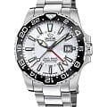 Jaguar Jaguar Ceramic GMT J1011/1  J1011/1 кварцевые мужские часы  белый циферблат, браслет нержавеющая сталь — вид спереди